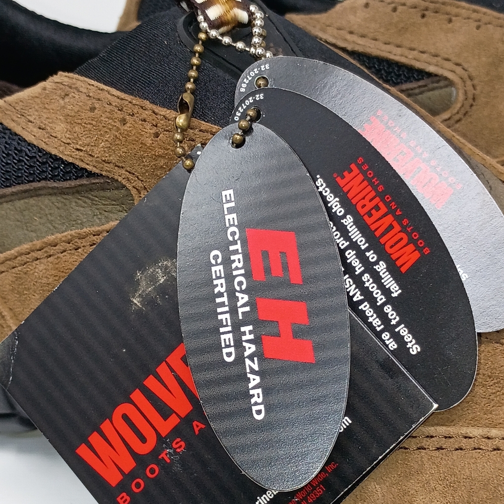 Wolverine Men's Brown Suede Steel Toe Shoes - Picture 3 of 16